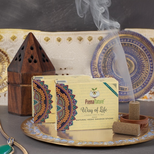 [WOL01] Way of Life dhoop (Oudh, Sandalwood, Patchouli, Vetiver, Ylang Ylang & Cinnamon)